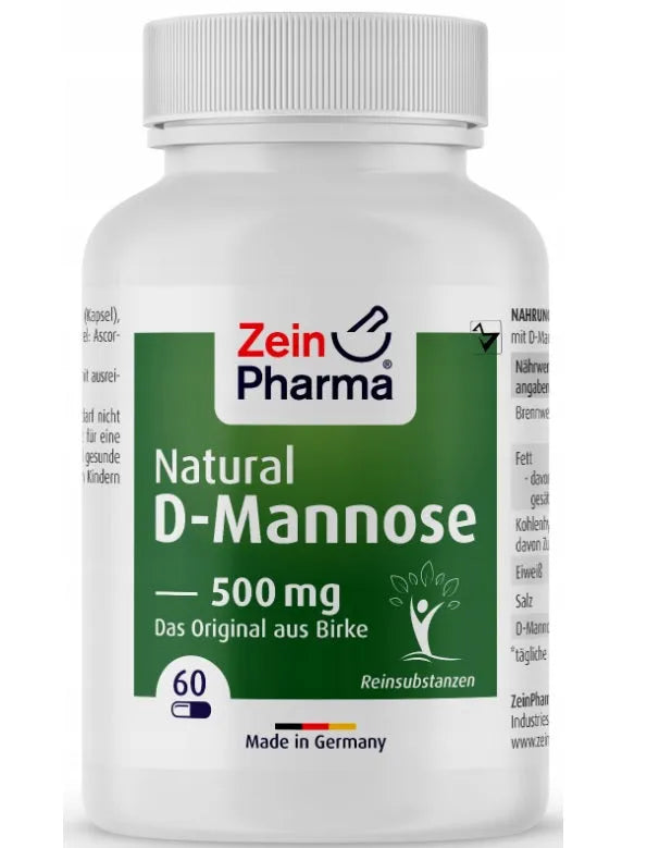 Natural D-Mannose 500mg - 60 caps - Zein Pharma - Papildai