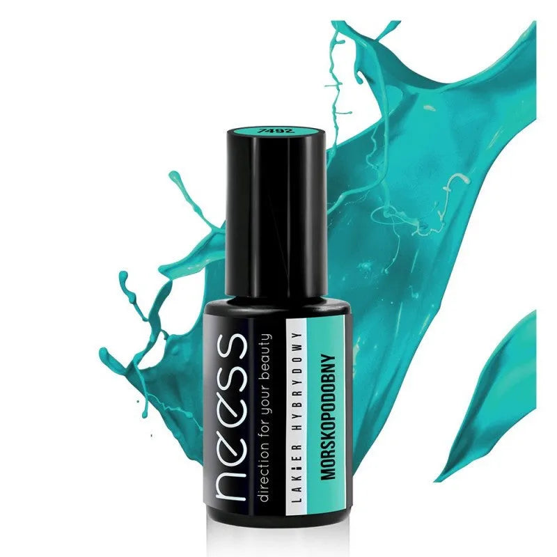 NEESS Hybrid Rubber Lacquer 7492 Jūros spalvos 4ml - Kosmetika