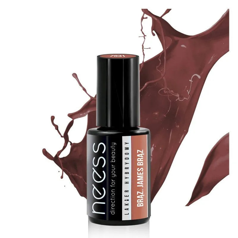 NEESS Hybrid Rubber Lacquer 7531 Brown James 4ml - Kosmetika