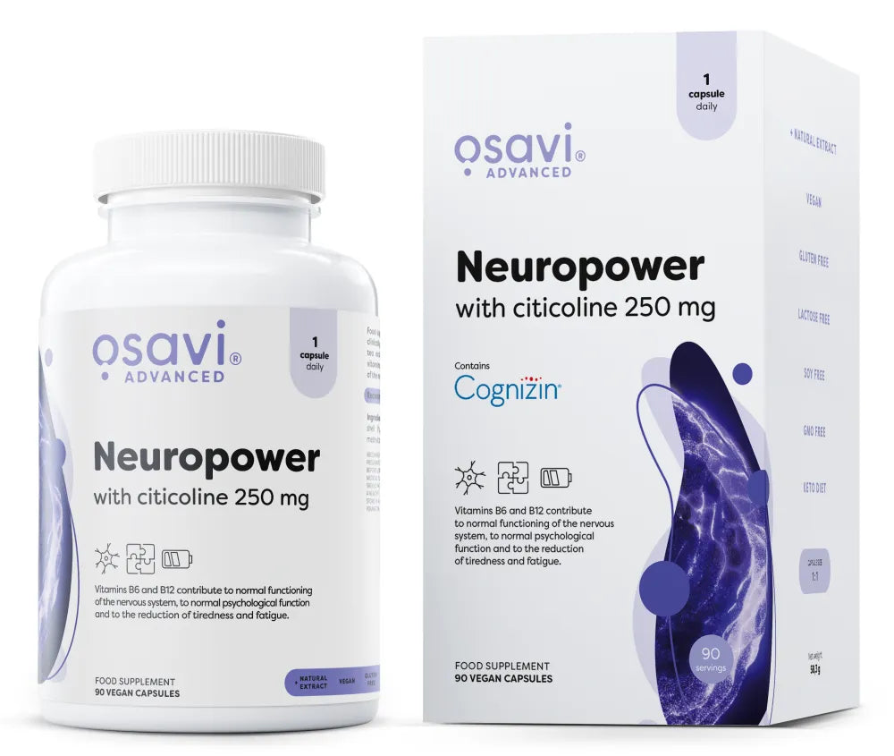 Neuropower with Citicoline 250mg - 90 vegan caps - Osavi - Papildai