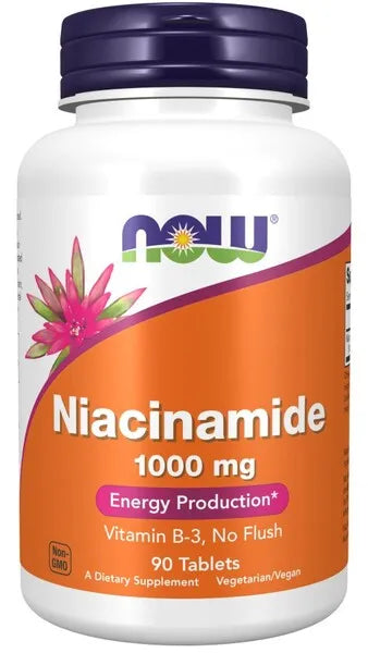 Niacinamide 1000mg - 90 tablets - NOW Foods - Papildai