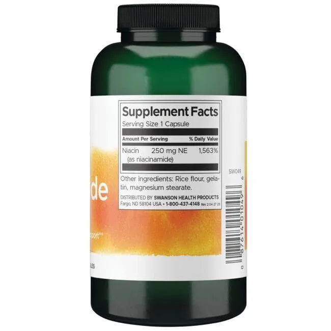 Niacinamide - Niacinas - 250 mg - N250 - Swanson - Papildai