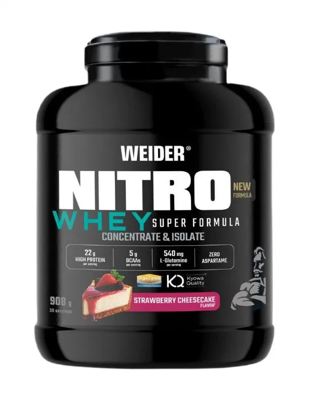 Nitro Whey Super Formula Strawberry Cheesecake - 908g - Weider - Sporto papildai