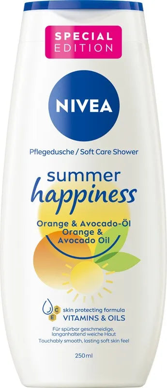 NIVEA Care Shower Gel Summer Happiness Orange & Avocado - Limited Edition 250 ml. - Kosmetika