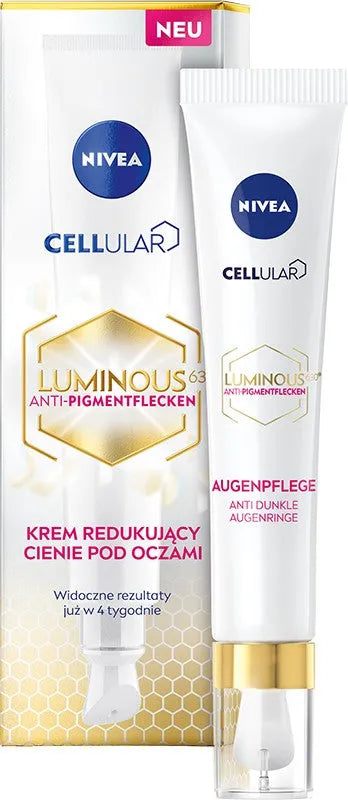 Nivea Cellular Luminous 630 akių šešėlių mažinimo kremas 15ml - Kosmetika