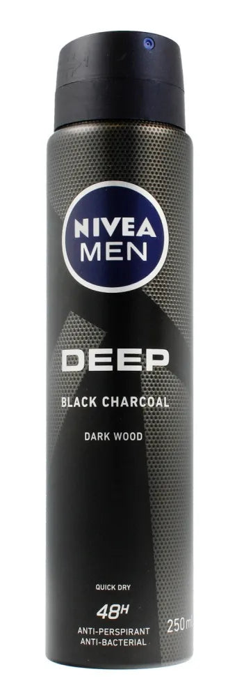 Nivea DEEP purškiamas vyriškas dezodorantas 250ml - Kosmetika