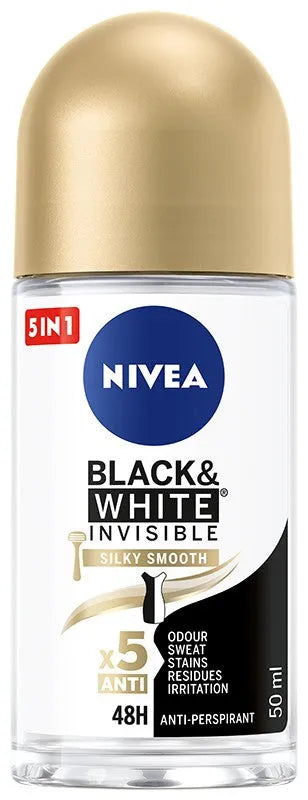 Nivea Deodorant INVISIBLE SILKY SMOOTH roll-on women’s 50ml - Kosmetika