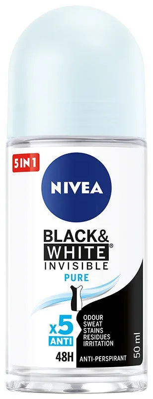 Nivea Deodorantas INVISIBLE PURE roll-on moterims 50ml - Kosmetika