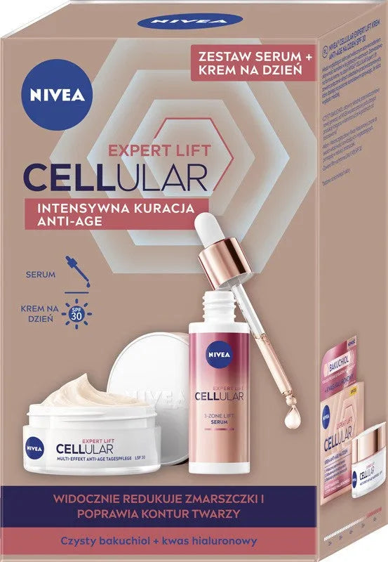 NIVEA Duo Expert Lift dieninis kremas + serumas rinkinys - Kosmetika