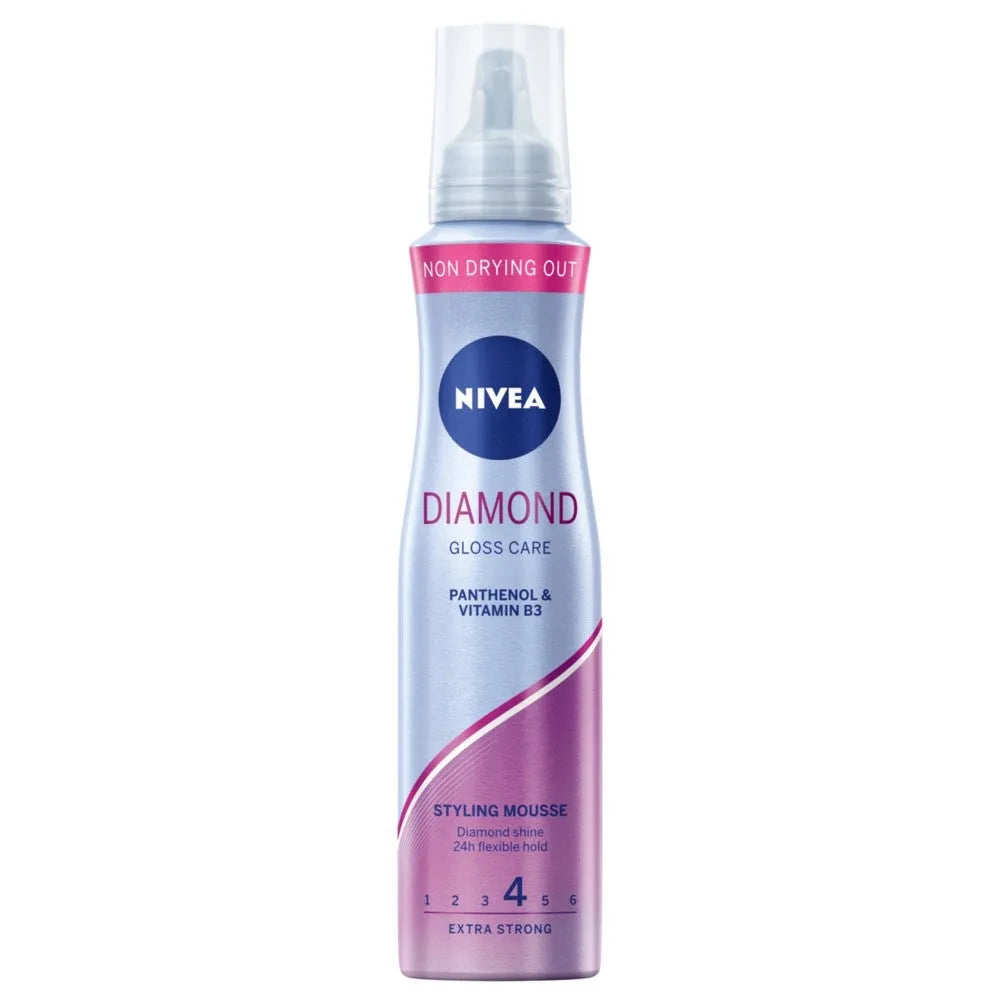 Nivea Hair Styling Diamond Gloss Care Mousse 150ml - Kosmetika