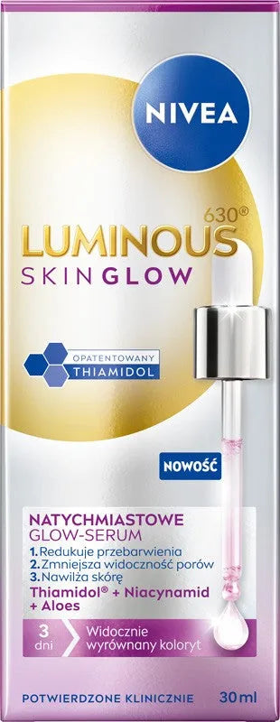 NIVEA Luminous Even Glow Serum 30 ml. - Kosmetika