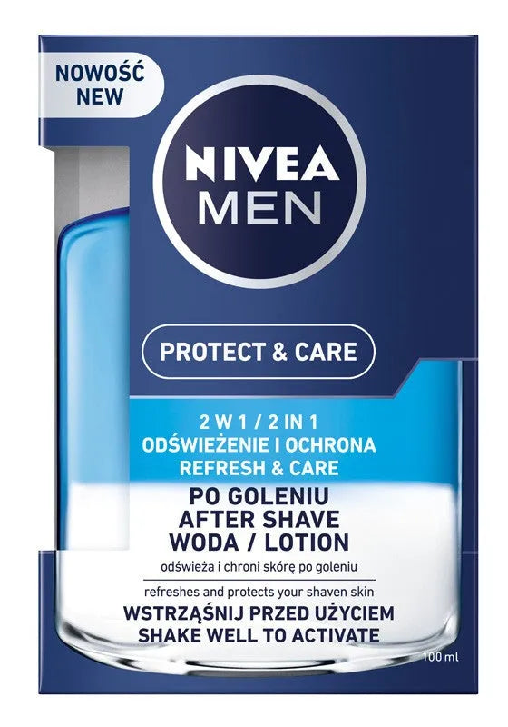 NIVEA MEN 2-in-1 skutimosi vanduo Apsaugos priežiūra - Kosmetika