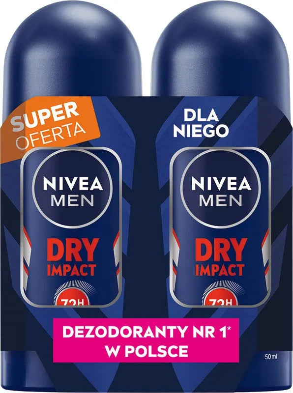 NIVEA MEN Antiperspirant in a ball DUO Dry Impact 2x50 ml - Kosmetika