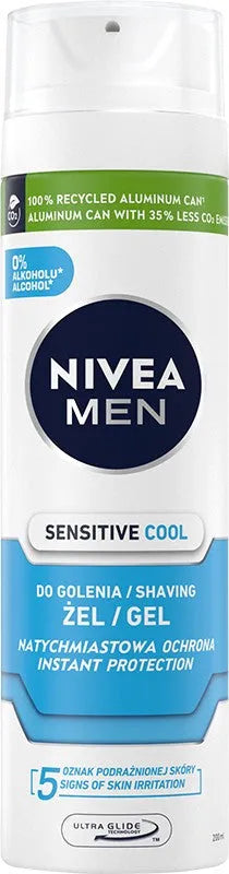 NIVEA MEN Cooling Shaving Gel Sensitive 200ml - Kosmetika