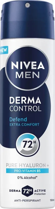 NIVEA Men Derma Control Defend Antiperspirant Spray 150 ml - Higiena