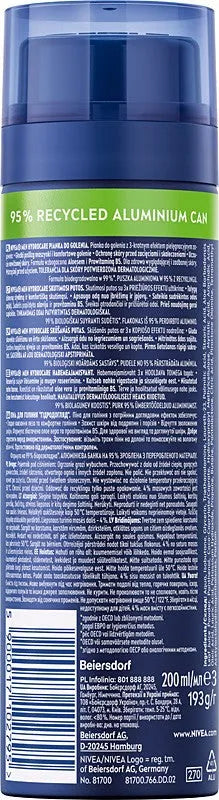 NIVEA MEN Hydro Care skutimosi putos 200 ml - Kosmetika