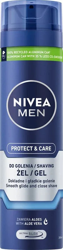 NIVEA Men Protect & Care Shaving Gel 200 ml - Kosmetika