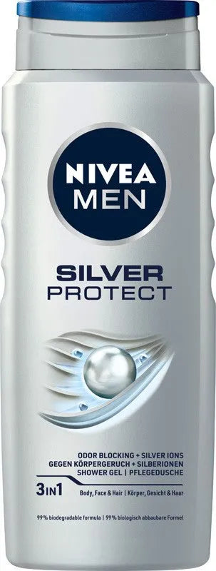 Nivea Men Silver Protect dušo gelis 500ml - Kosmetika