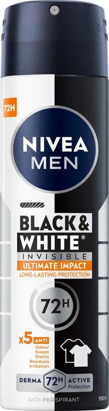 NIVEA Men’s Black&White ULTIMATE Impact Spray Deodorant 85388 - Kosmetika