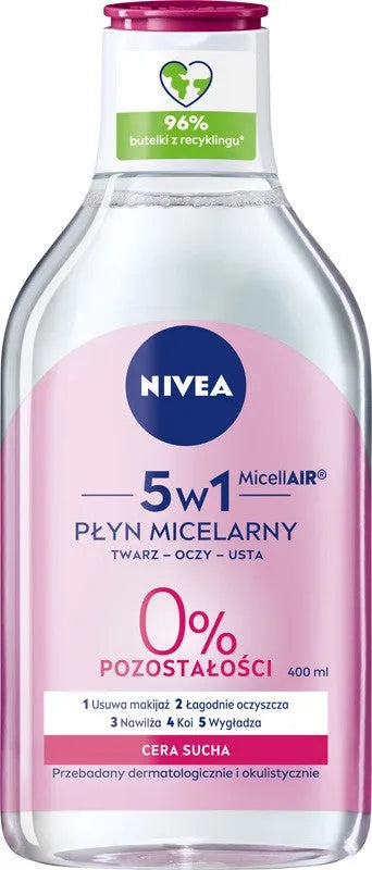 Nivea Micellar makeup remover for dry skin 400ml - Kosmetika