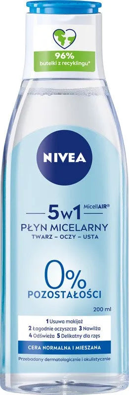 Nivea Micellar makeup remover for normal and combination skin 200ml - Kosmetika
