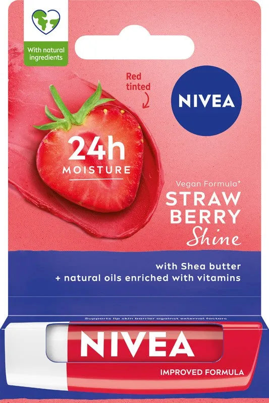 NIVEA Moisturizing Protective Lipstick Strawberry Shine 4.8g - Kosmetika