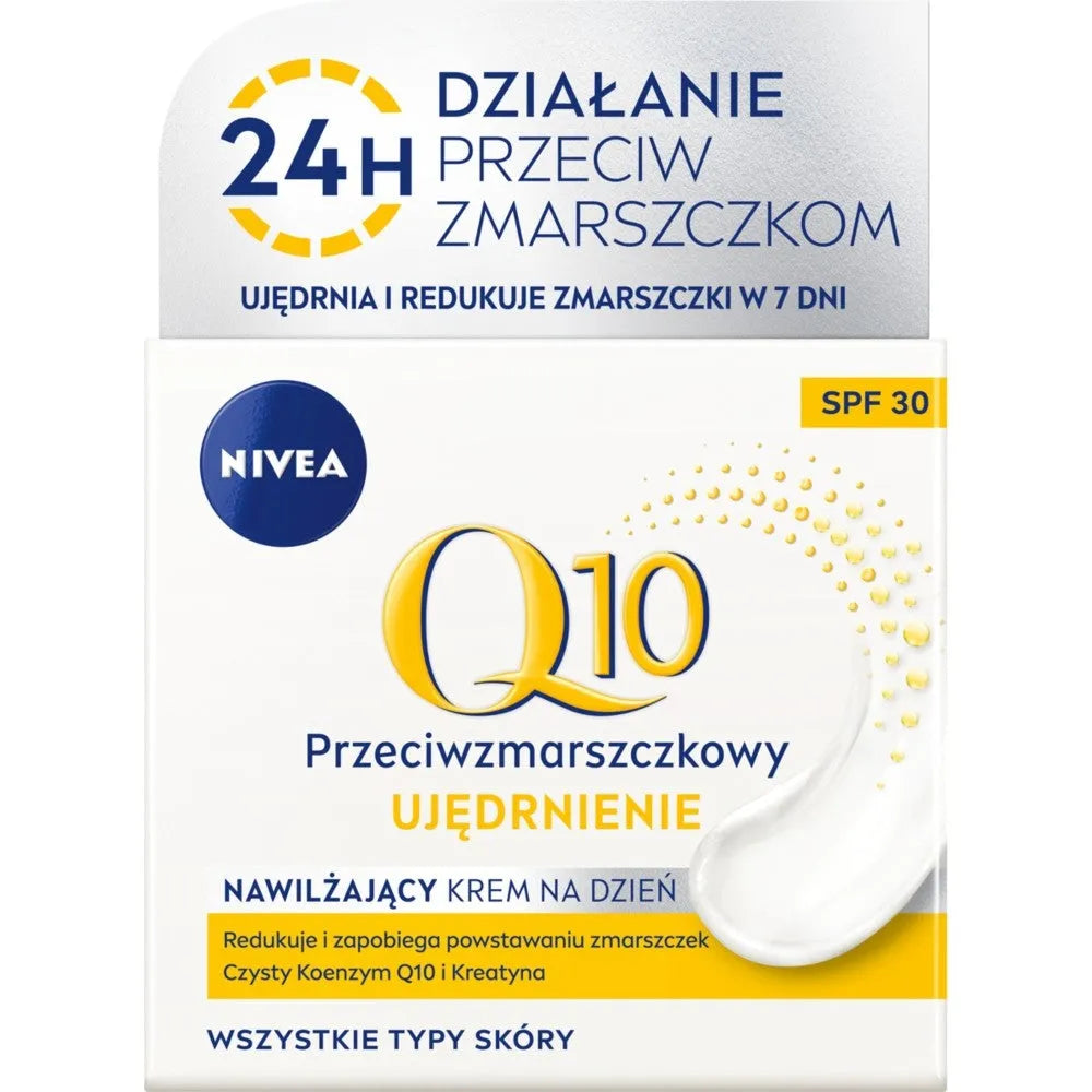 Nivea Q10 Anti-Wrinkle Drėkinamasis Dieninis Kremas SPF30 - Stangrinantis 50ml - Kosmetika