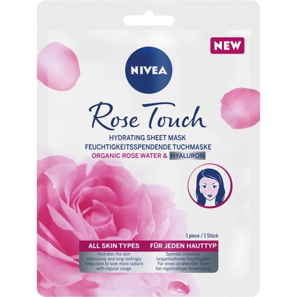 Nivea Rose Touch Intensive Moisturizing Water Sheet Mask 1pc - Kosmetika