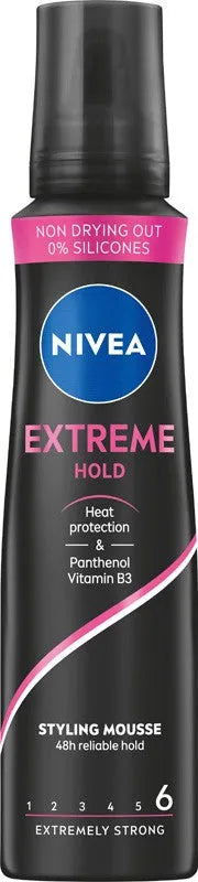 NIVEA Styling Extreme Hold Hair Mousse - extremely strong (level 6) 250ml - Kosmetika