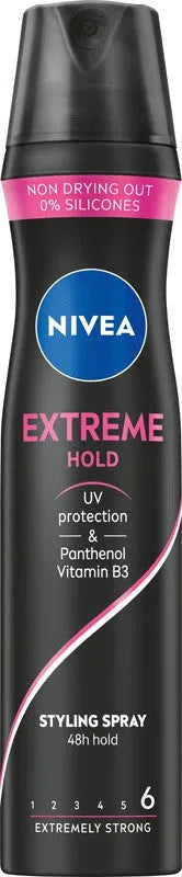 NIVEA Styling Hairspray Extreme Hold - itin stiprus (lygis 6) 250ml - Kosmetika
