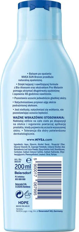 NIVEA SUN After Bronze Tan Extending Lotion 200 ml - Kosmetika