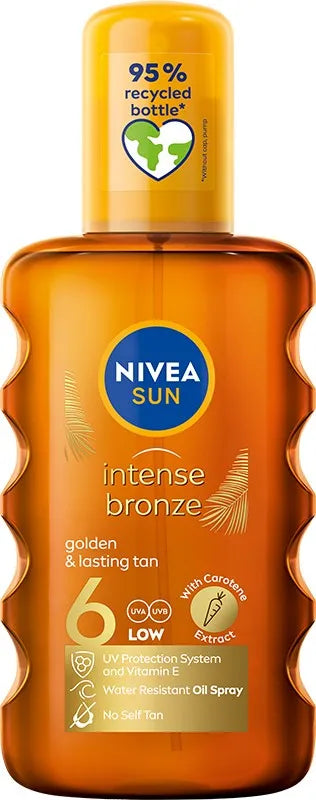 NIVEA SUN Intense Bronze Carotene spray sunscreen oil SPF6 200 ml - Kosmetika