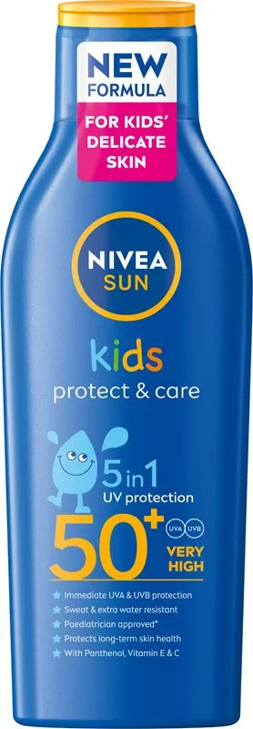 NIVEA Sun Kids Protective Lotion Protect Care 5in1 SPF 50+ 200 - Kosmetika