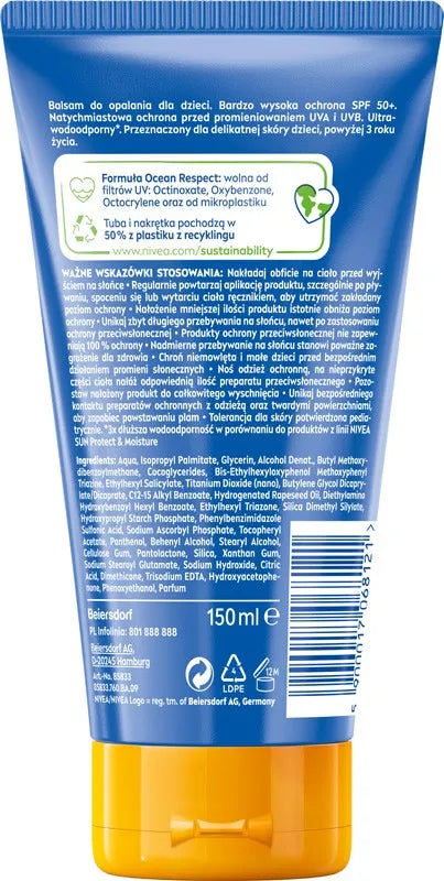 NIVEA SUN Kids Ultra Protect Care Children’s Sunscreen Lotion SPF 50+ 150ml - Kosmetika