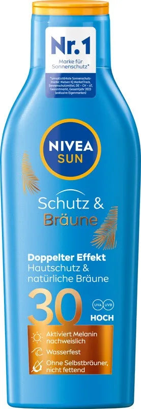 NIVEA SUN Protect Bronze Sunscreen Lotion to activate a natural tan SPF30 200 ml - Kosmetika
