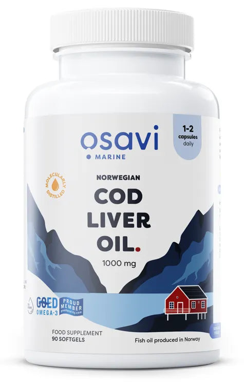 Norwegian Cod Liver Oil Softgels 1000mg (Lemon) - 90 - Osavi - Papildai