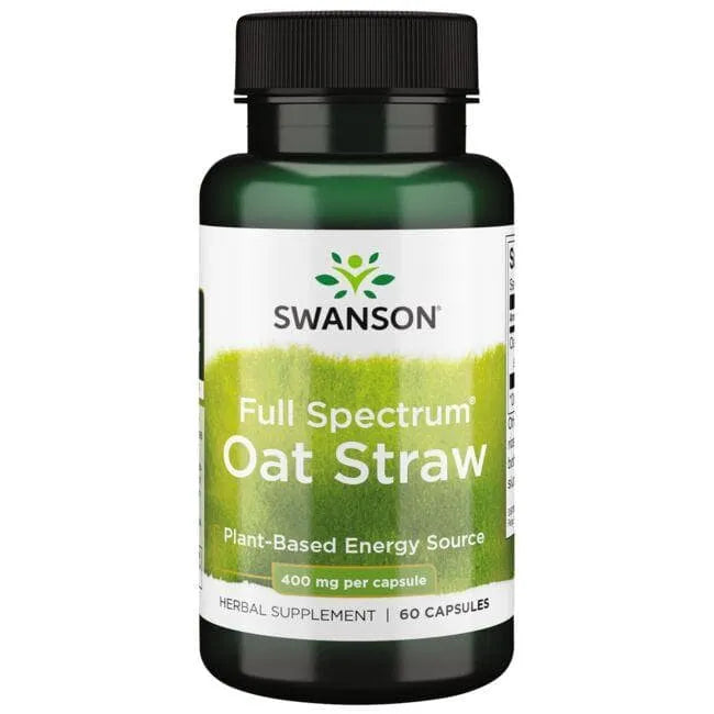 Oat Straw - Avižų šiaudai - 400 mg - N60 - Swanson - Papildai