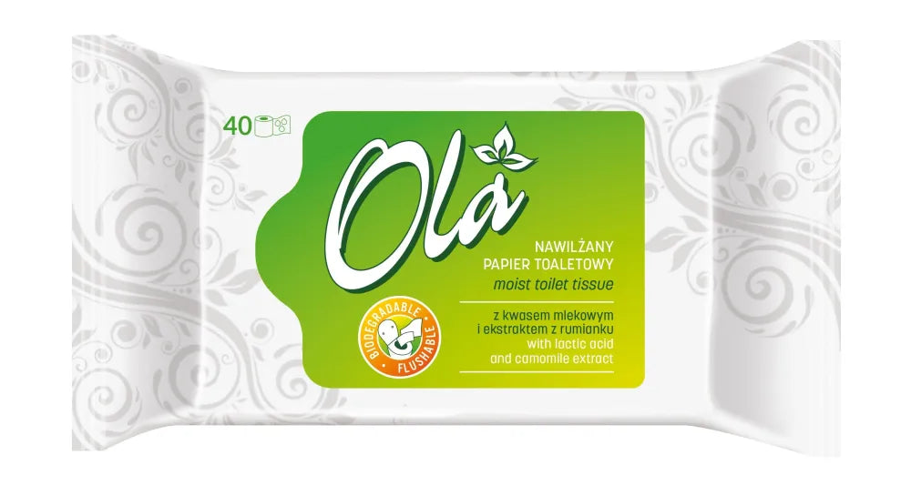 OLA Moistened Toilet Paper with chamomile extract 1op.-40pcs - Higiena