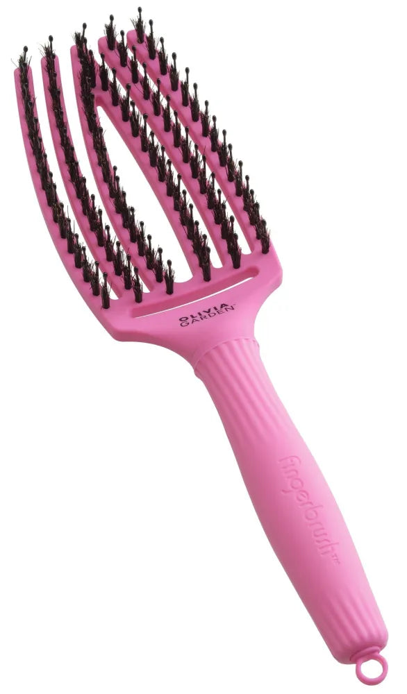 OLIVIA GARDEN Amazons Fingerbrush Soft Pink Hairbrush Rožinė sveikatai - Kosmetika