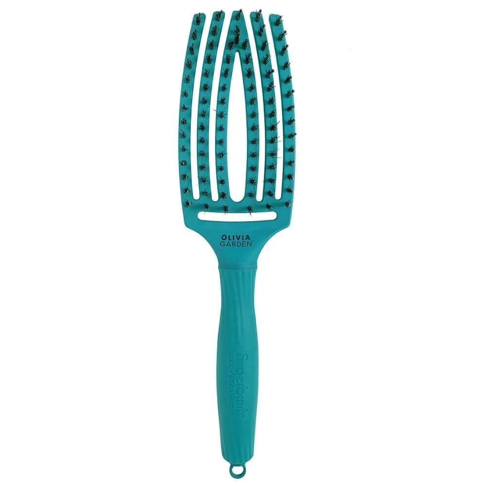 OLIVIA GARDEN Fingerbrush Hairbrush - Mėlynas lagūnas - Kosmetika