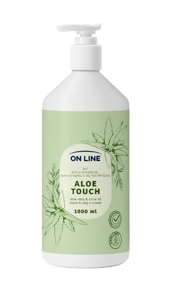 ON LINE Bath lotion and shower gel 2-in-1 Aloe Touch 1000 ml - Kosmetika