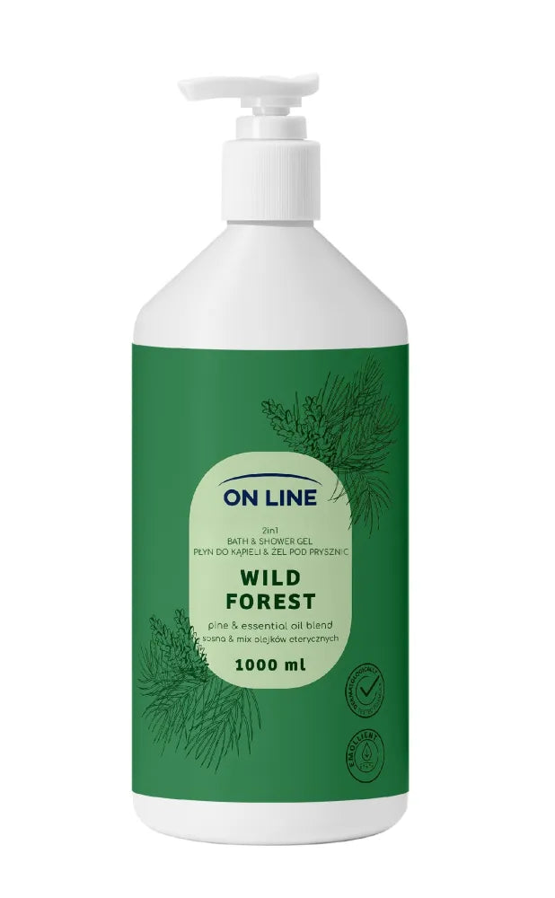 ON LINE Bath lotion and shower gel 2-in-1 Wild Forest 1000 ml - Kosmetika