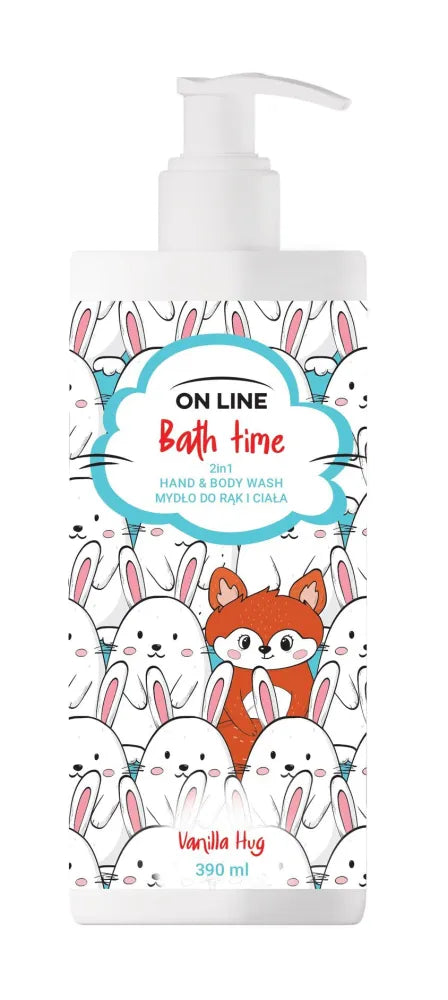 ON LINE Bath Time 2in1 Vanilla Hug Hand and Body Soap 390ml - Higiena