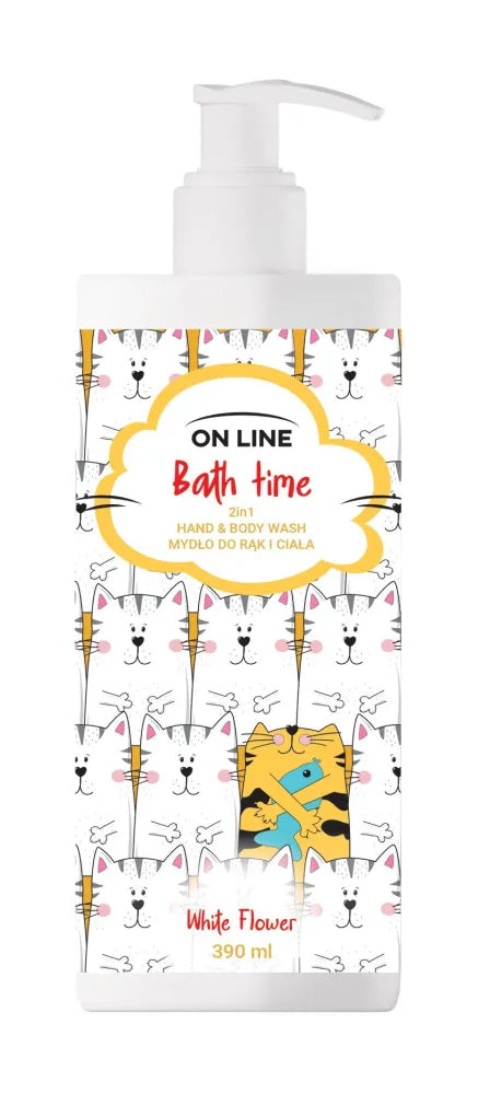 ON LINE Bath Time Hand and Body Soap 2in1 White Flower 390 ml. - Higiena