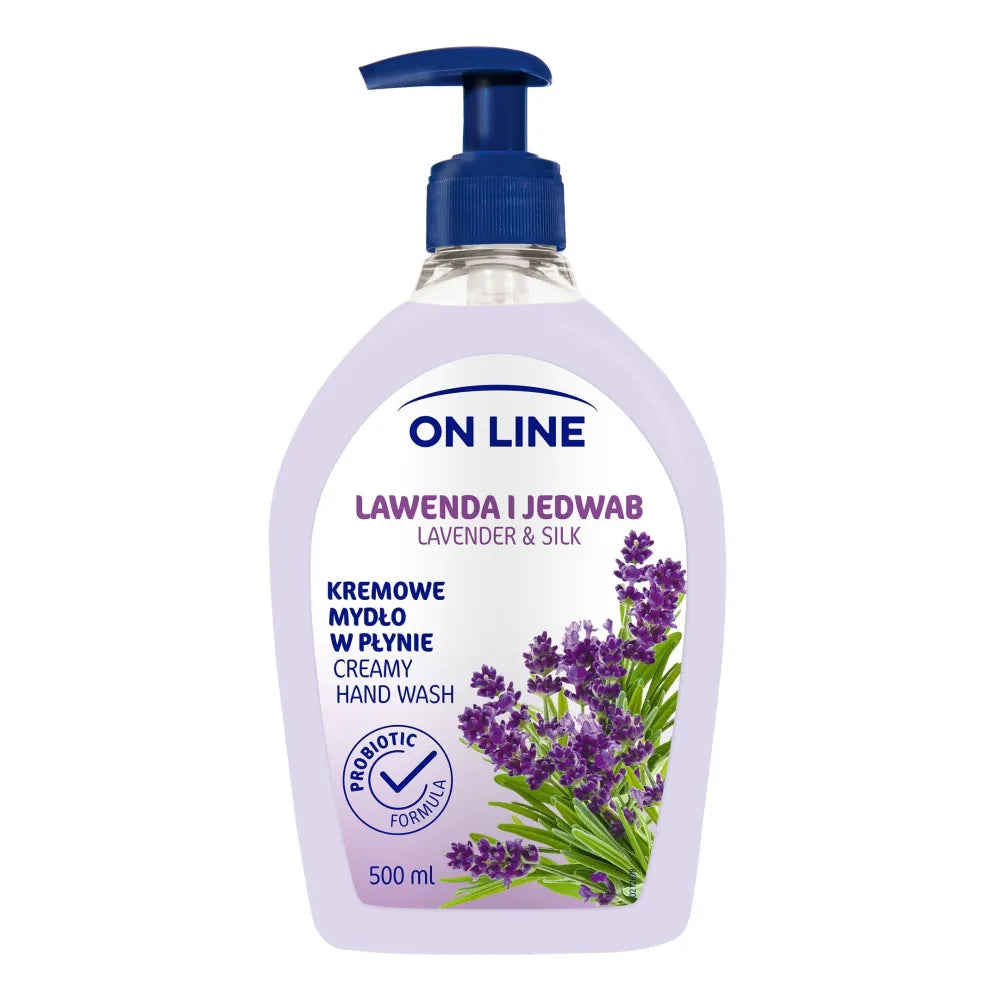 On Line Cream soap in a dispenser Levandų ir Šilko 500ml - Kosmetika