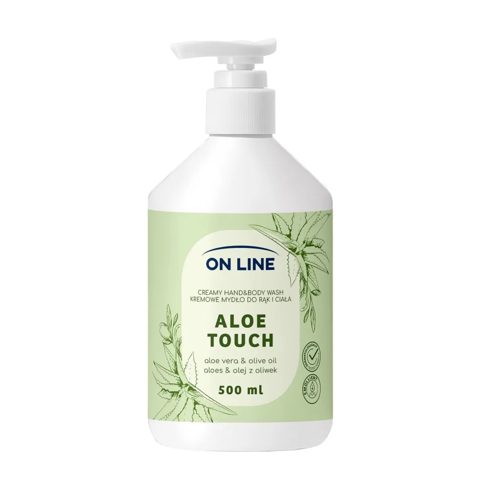 ON LINE Creamy hand and body soap Aloe Olive oil 500 ml - Higiena