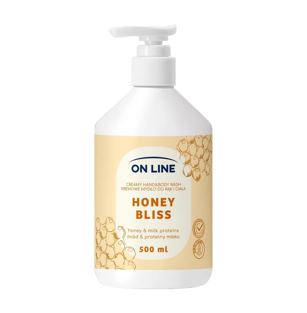 ON LINE Creamy hand and body soap Honey Milk Protein 500 ml - Higiena