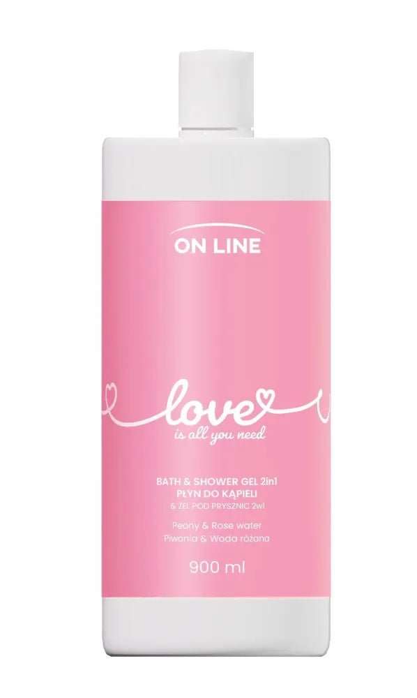 ON LINE Emotions Gel ir vonios skystis 2in1 Meilė 900 ml - Kosmetika
