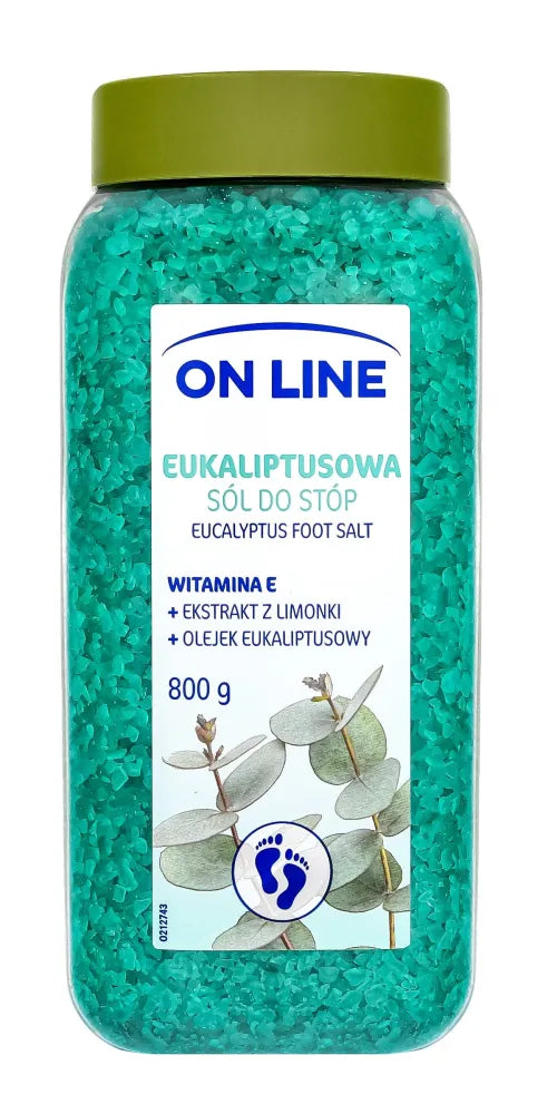 ON LINE Eucalyptus Foot Salt - su Vitaminu E 800g - Kosmetika