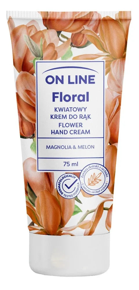 ON LINE Floral Rankų kremas - Magnolia & Melon 75ml - Kosmetika